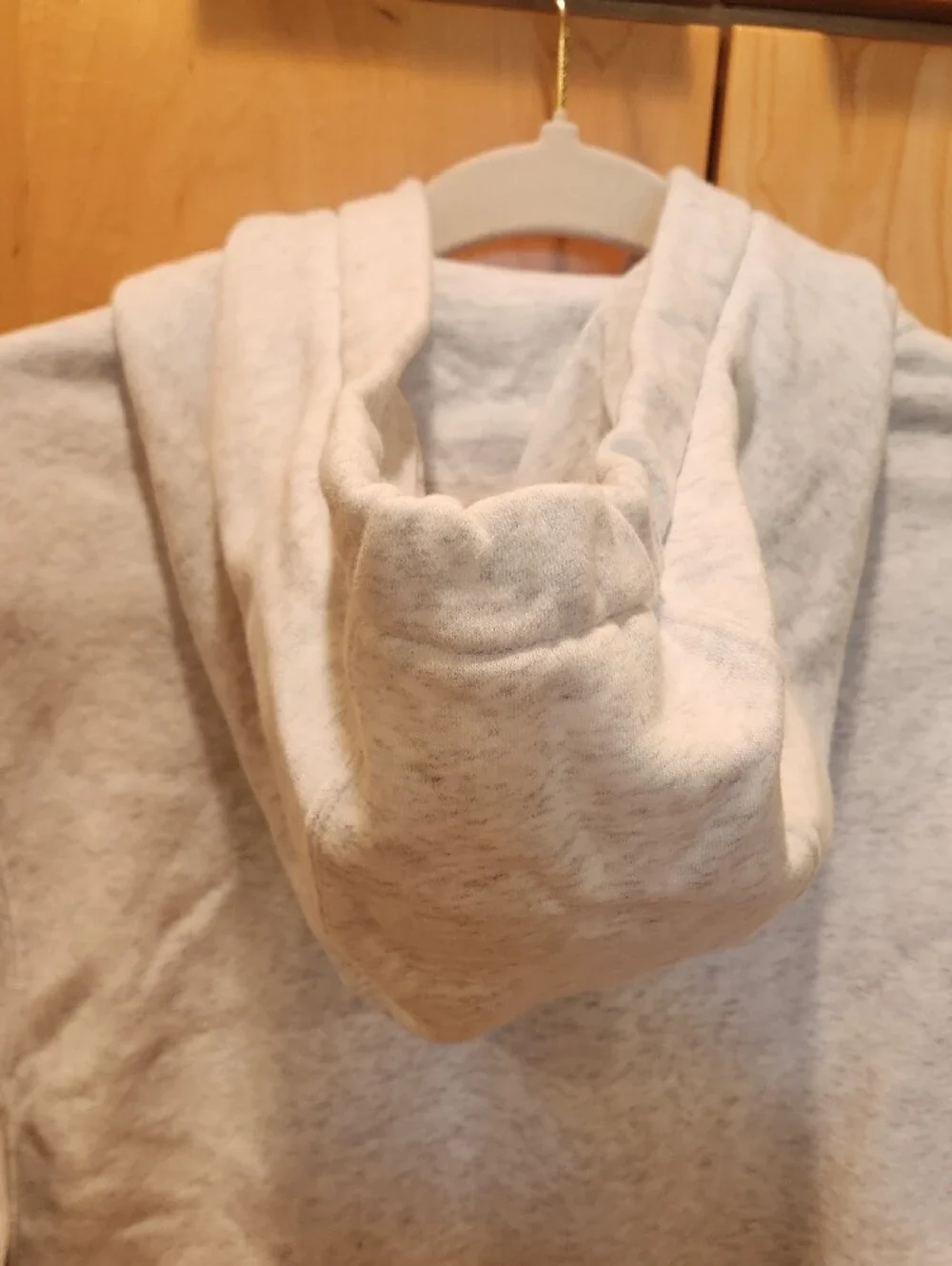 Nike Light Heather Gray Pullover Hoodie with Red Rose Embroidery